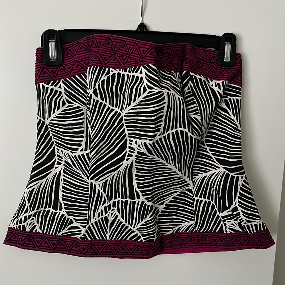 White House Black Market Safari Print Bustier